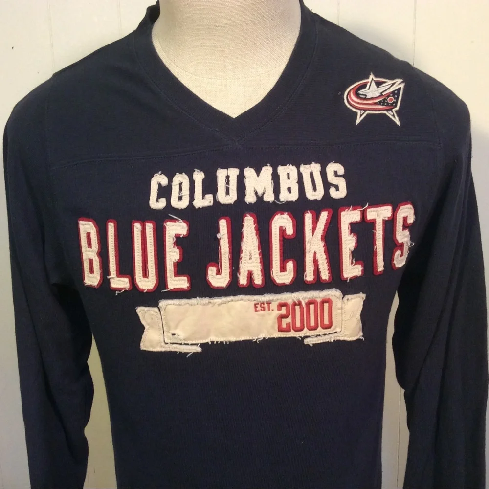 NHL Old Time Hockey Columbus Blue Jackets Mens Size Small - Picture 2 of 9